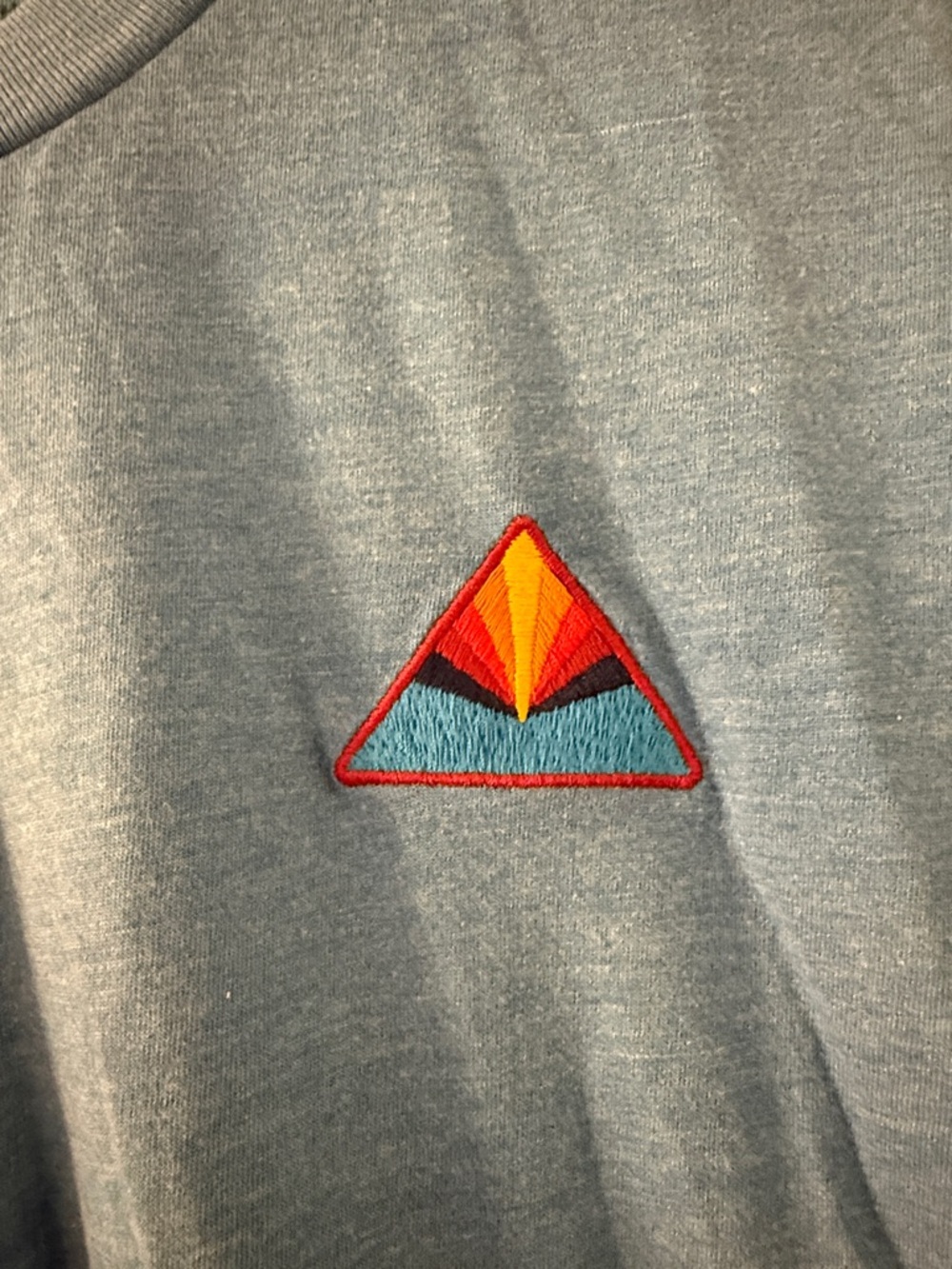 Aviator Nation Sky Blue Tee with Rainbow Patch Small - Picture 2 of 6
